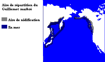 La répartition du Guillemot marbré