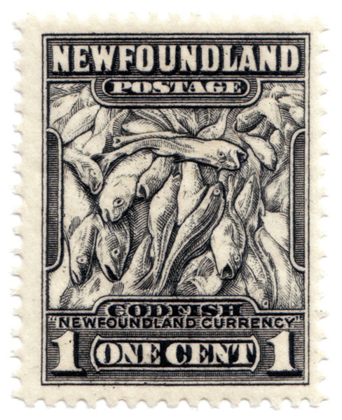 Canadian stamp showing cod