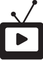 Icône de téléviseur représentant du contenu vidéo