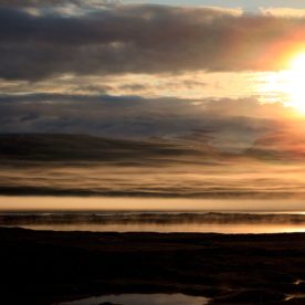 Midnight sun in Nunavut