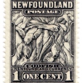Canadian stamp showing cod
